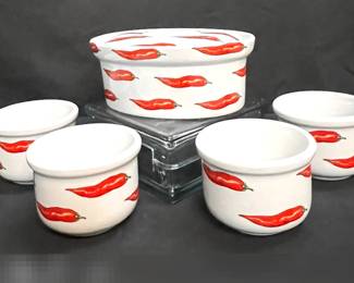 BIA Cordon Bleu Ceramic Chili Pattern Set