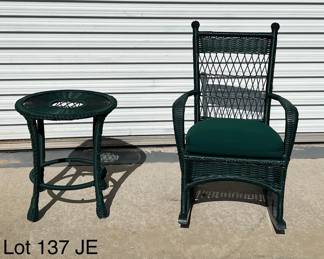Patio Set Of Two Rocking Chair And Table