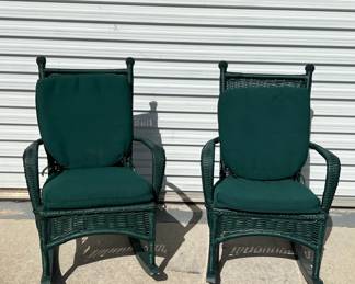 Patio Set Of Two Rocking Chairs .