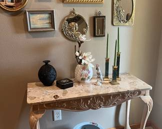 Beautiful marble top sofa/hall table