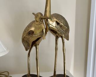 Wildwood Accents heron sculpture on wood base.