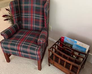 Upholstered easy chair by Rowe, in very good condition.