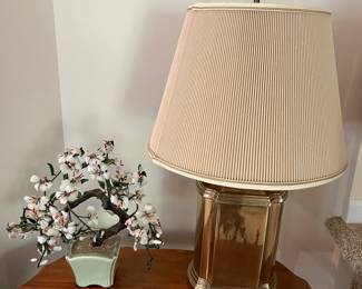 Heavy brass table lamp.