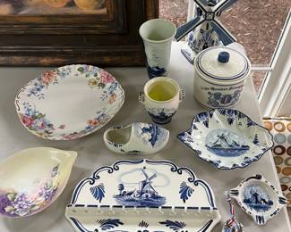 Selection of Delft pottery.