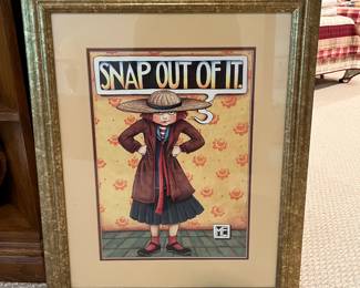 Framed Mary Engelbreit print.