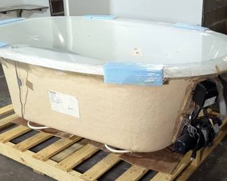 TOTO Pacifica 72" x 42" Jetted Bathtub Only, Cotton White, New On Pallet, Qty 1