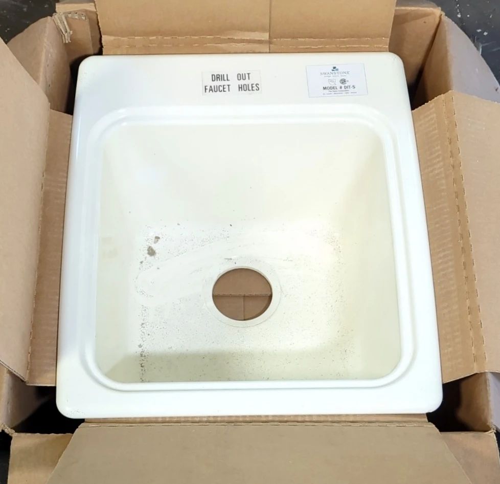 The Swan Corp. Self Rimming Utility Tub, Model DIT-S, 10" x 20" x 15"