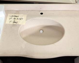 Swan Stone UT 1B 2237 Vanity Top With Sink, 37" Wide x 23" Depth, New Out Of Box, Qty 1