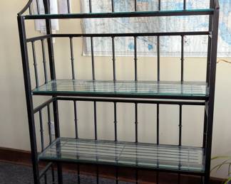 Wrought Iron Display Shelf, 74" x 39.5 x 14"