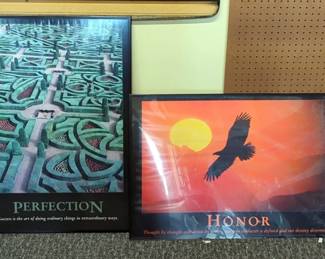 Framed Inspirational Poster, Qty 3, And 1 Unframed Poster, 24" x 30", And 36" x 24"