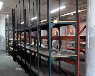 Heavy Duty 10' x 4' B-Line Storage Racking Including 12 Uprights And Cross Bracing