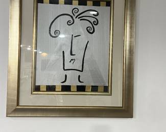 Picasso Style Pair of Signed Prints