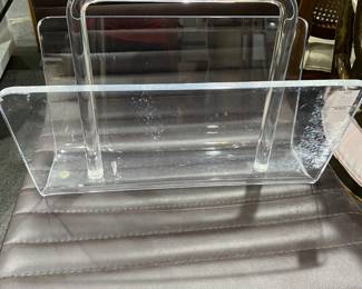 Lucite Magazine Rack