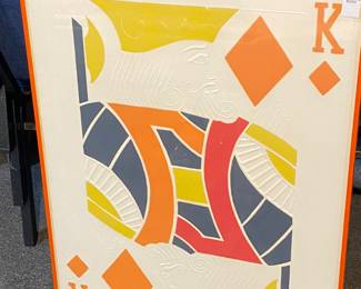 King Of Diamonds Signed Low Edition Framed Art