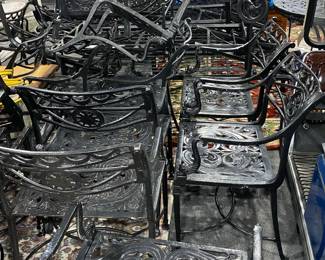 Castile cast aluminum outdoor patio sets (3)