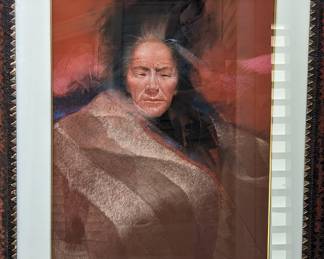 Clifford Beck "Navajo Woman with blanket" oil painting *IMPORTANT: READ DESCRIPTION & DETAILS FOR EARLY SALE AND BIDDING INFORMATION*