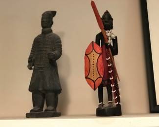 Terra Cotta Chinese Warrior, Kenyan Maasi Warrior