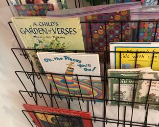 Children’s books “Oh the Places you’ll Go”, “A Child’s Garden Verses”, Polar Express”, “Once Upon a Christmas”,”On the Day you were Born”, “Frog and Toad All Year”, “Frog and Toad Are Friends” and more