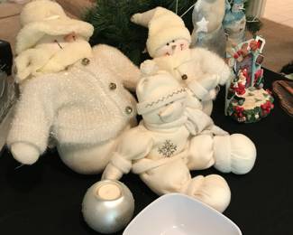 Love these white soft snow baby like items