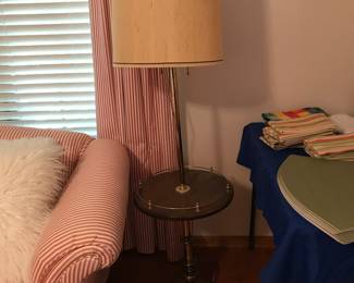 Nice Table Floor Lamp with brass trim.