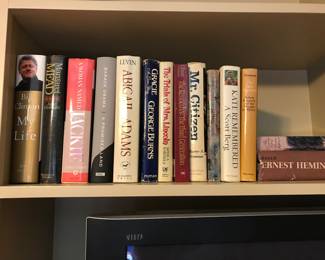 Great Books.... Bill Clinton "My Life", "Jackie, Barack Obama "A Promise Land", "Abigail Adams", "Gracie and George Burns", "The Trails of Mr. Lincoln". "The Kennedys, The Third Generation", "Mr. Citizen"- Harry S Truman, Earnest Hemingway and more