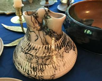 Horsehair Pottery Signed