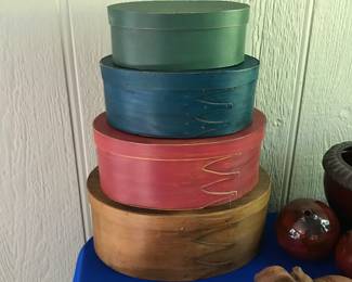 Set of Oval Cheese Boxes