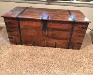Nice Pine Trunk with forged hardware. Excellent condition.