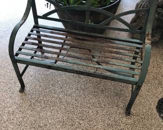 Another charming bench for the lawn or patio. Child size