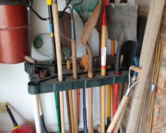 Yard tools and holder