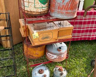Vintage gas cans