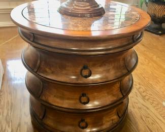 Unique stone top side table