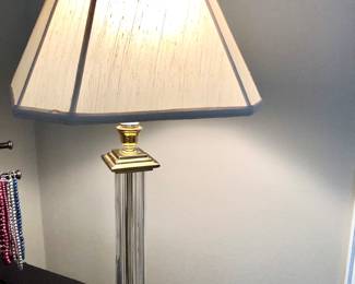 Pair of crystal lamps