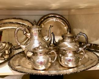 Silver plate tea set