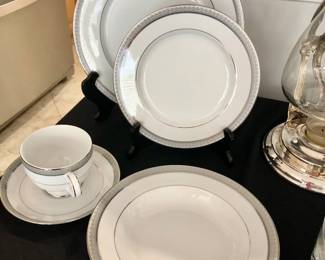 Service for 12 Mikasa Platinum Crown