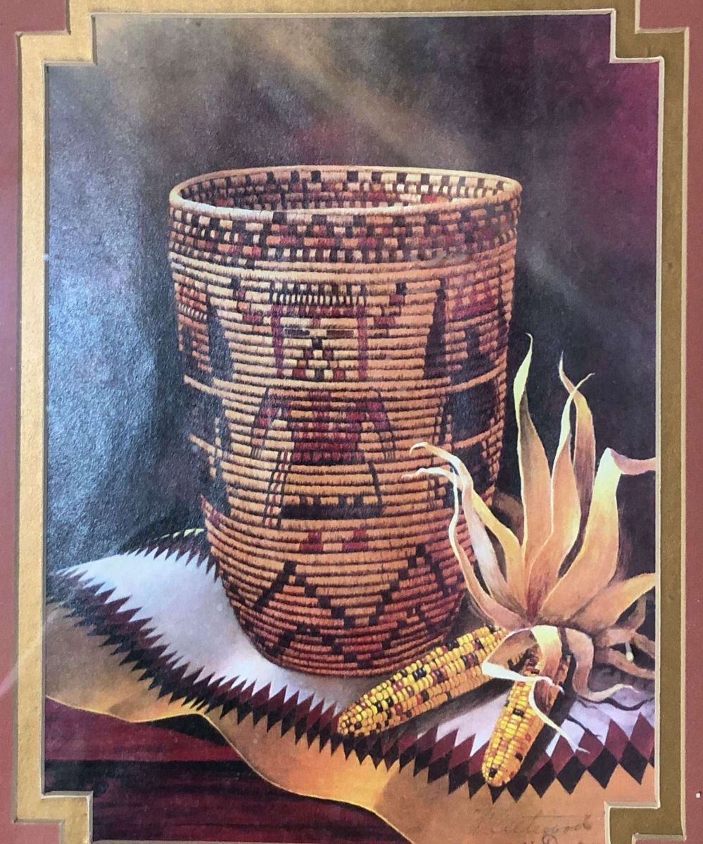 Hopi Kachina Basket Art by Ron Fleetwood Johnson