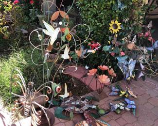 Large Assortment Outdoor Metal Yard Decor