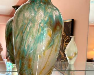 Tall hand blown vase 