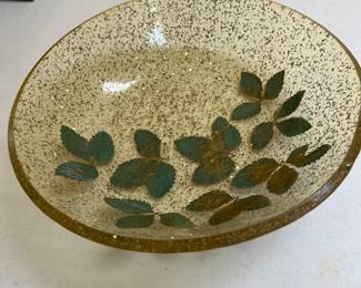 Mid century lucite glitter bowl 