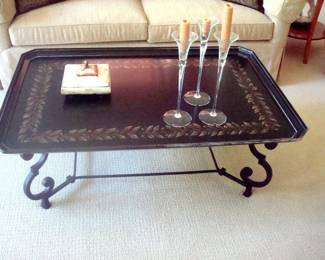 Vintage stenciled coffee table