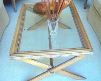 Glass top coffee table