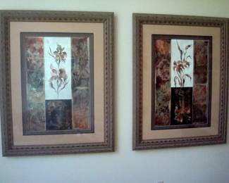 Pair framed prints