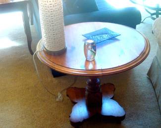 Drum table and lamp