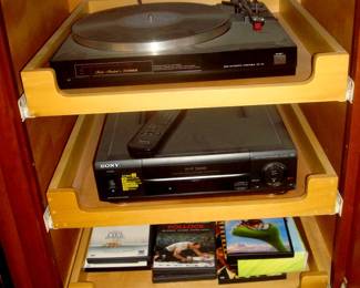 Fisher turntable and Sony stereo