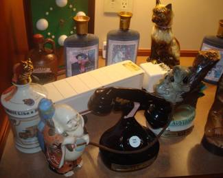 Close up Beam bottles