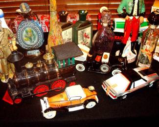 Jim Beam and assorted Italian liquor bottles