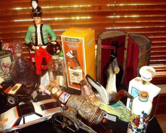 Beam and assorted Italian liquor bottles