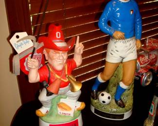 Collegiate Pacific Ohio State Buckeyes liquor decanter and Italian soccer player figurine decanter by Modello Deposito?
