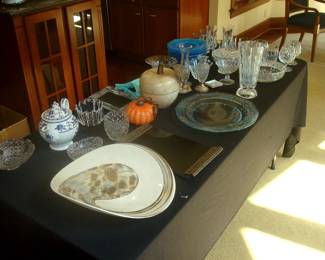 Murano  hand formed glass bowl & etc.