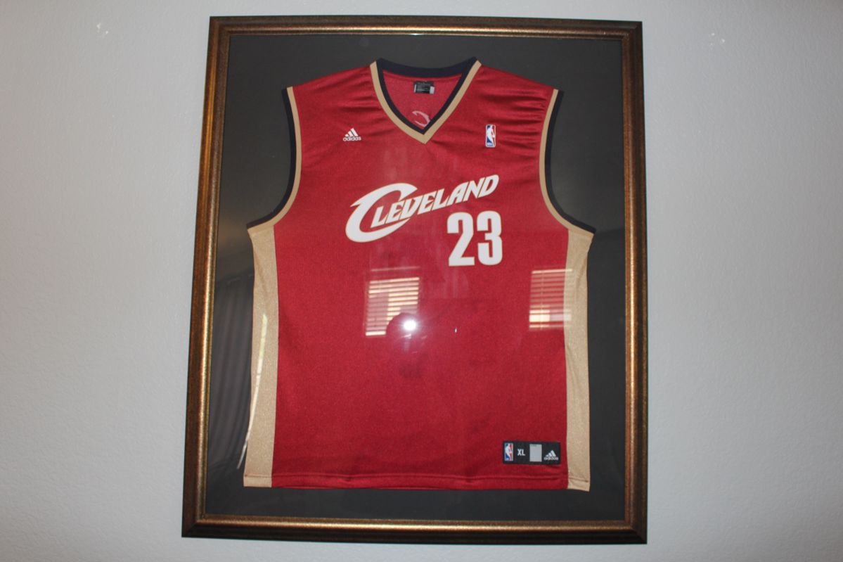 Lebron James Cleveland jersey - framed